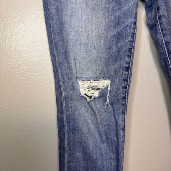 Madewell The Perfect Vintage Distressed Straight Light Wash Denim Jeans Size 25 - Picture 4 of 15